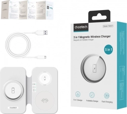 Chargeur à induction CHOETECH 3 en 1 T616-F blanc