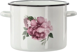 Marmite émaillée 5,5 l, 22 cm, blanche Pivoňka Laura