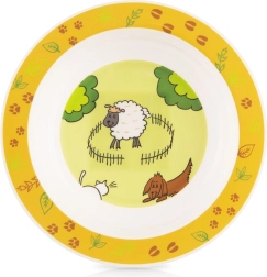 Assiette creuse pour enfants avec motif de ferme, 16 cm, 350 ml