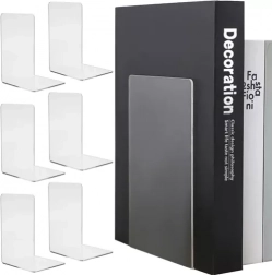 Serre-livres transparents RUHHY – lot de 6 pièces