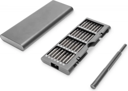 Jeu de tournevis de précision 57 en 1 DIGITUS dans un étui en aluminium