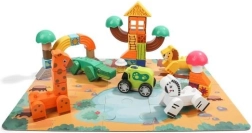 Blocs de bois et puzzle - Safari Top Bright