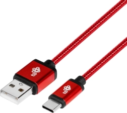 Câble de charge et de données USB‑C 1,5 m – rouge rubis, tressé