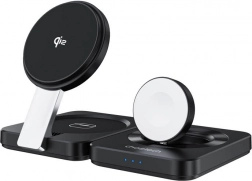 Chargeur sans fil magnétique pliable 3-en-1 CHOETECH Qi2 pour iPhone, Apple Watch et AirPods