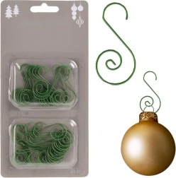 Crochets verts pour décorations de Noël 4,5 cm, 40 pcs