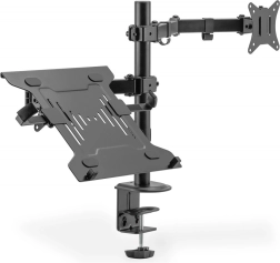 Support de table pour moniteur avec support pour ordinateur portable 1xLCD 32" 9 kg, 1xNotebook 15,4" 4 kg