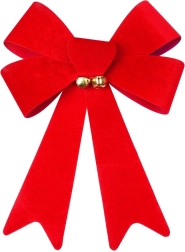 Nœud décoratif de Noël en velours 22 × 32 cm