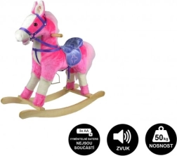 Licorne à bascule en peluche 71 cm avec sons et mouvements – Rose
