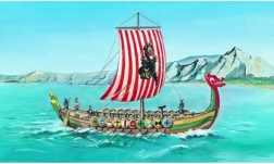 Bateau viking DRAKKAR – maquette 1:60