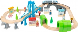 Circuit de train en bois avec ponts de small foot