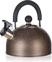 Bouilloire en acier inoxydable 1,7 L GRANITE Brown avec sifflet