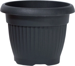 Pot de fleurs Terra rond anthracite 64 cm