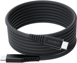 Câble magnétique Choetech USB‑C vers USB‑C 240 W 1,8 m noir