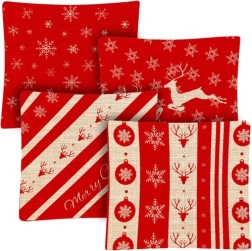 housses de coussin de Noël 45 × 45 cm set de 4 pièces RUHHY