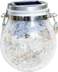 Lanterne de jardin solaire / Lampe LED solaire suspendue - taille L, lumière blanche