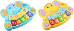 Piano électronique pour enfants en forme d’éléphant avec animaux, sons et lumière - 1 pièce