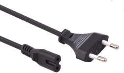 Câble d’alimentation « figure 8 » 2 broches 3 m EU