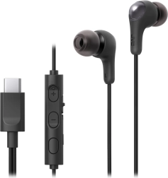 JVC Gumy Connect écouteurs intra‑auriculaires filaires USB‑C avec microphone – noir