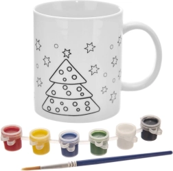 Mug en porcelaine à colorier avec motif de Noël, 350 ml