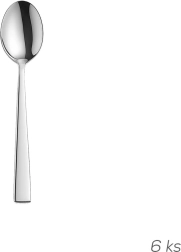 Cuillères à moka en acier inoxydable Plain – 6 pièces