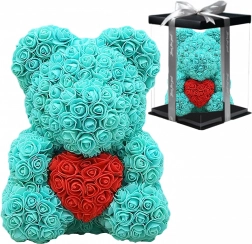 Ourson en roses 40 cm – coffret cadeau pour la Saint-Valentin