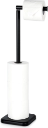 Porte-papier toilette autoportant 56 cm – noir VILDE
