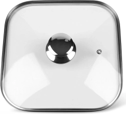 couvercle carré en verre grande 27 × 27 cm orion