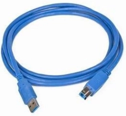 Câble USB 3.0 AB (AM–BM) 1,8 m bleu