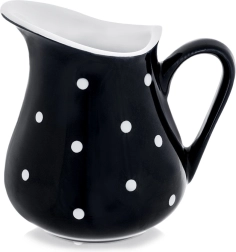 Pichet en céramique 480 ml noir à pois blancs