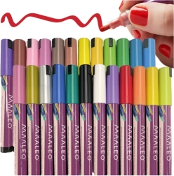 Feutres acryliques Maaleo 24 couleurs dans un étui