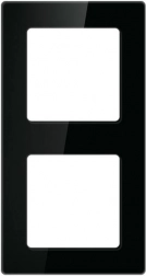 Cadre double pour interrupteurs Avatto (noir)