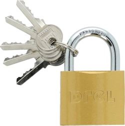 Cadenas en laiton de 50 mm avec 5 clés
