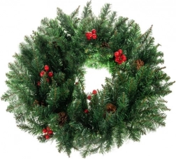 Couronne décorative de Noël pour porte 60 cm