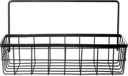 Étagère de cuisine suspendue pour crédence, métal noir RADKA 30 × 10,5 × 17 cm