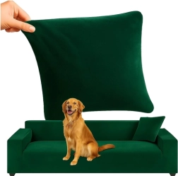 Housse pour canapé d’angle RUHHY verte 190-230 cm