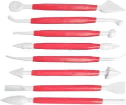 Set de spatules de modelage pour gâteaux, 8 pcs