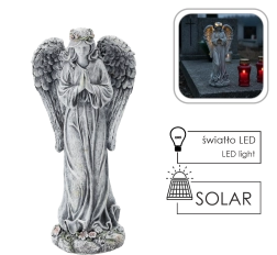 Figurine d’ange solaire avec LED, 34,5 cm