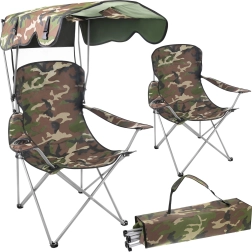 Chaise de pêche pliante Panama Trizand moro avec auvent et moustiquaire