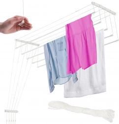 Étendoir à linge de plafond 180 cm, 5 barres