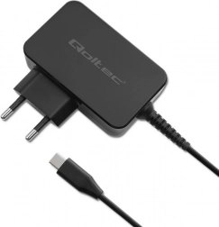 Chargeur Qoltec GaN USB‑C 65 W noir