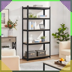Étagère métallique pour garage et atelier 180 × 90 × 40 cm, capacité 875 kg, noire
