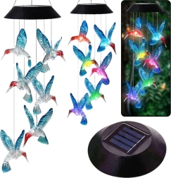 Carillons de jardin LED solaires Colibris