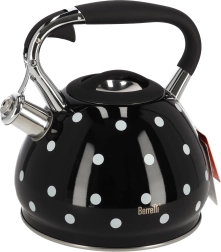 Bouilloire noire à pois blancs Berretti Cornelia 3 L