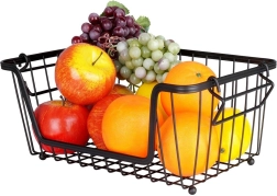 Panier métallique pour fruits et légumes, noir