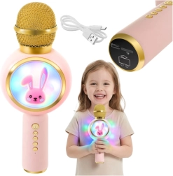 Micro karaoké sans fil pour enfants Izoxis lapin rose