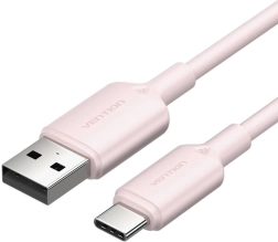 Câble USB USB-A vers USB-C 2.0 3A 2 m rose Vention