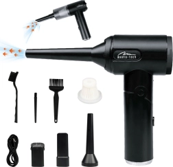 souffleur sans fil 2‑en‑1 et mini aspirateur media-tech jet air duster