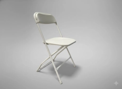 Chaise de catering pliante blanche