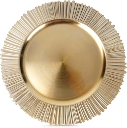 Dessous d’assiette décoratif doré 33 cm