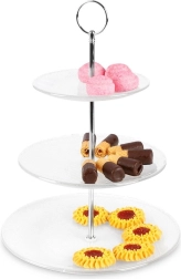 Etagère à trois niveaux en verre 33 cm